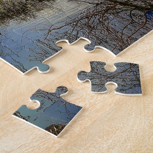 Puzzle “Árboles del agua – Parque en Ámsterdam” Legpuzzel (Zijkant)