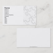 Puzzle artikelen White Art Deco Visitekaartje (Voorkant / Achterkant)