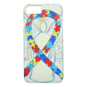 Puzzle Awareness Ribbon Angel Custom iPhone 7 Hoes (Achterkant)