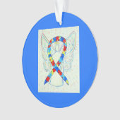 Puzzle Awareness Ribbon Angel Gepersonaliseerd sie Ornament (voorkant)