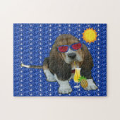 Puzzle Baby Basset Hound Summer Time Legpuzzel (Horizontaal)