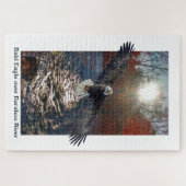 Puzzle Bald Eagle over de Baraboo Legpuzzel (Horizontaal)