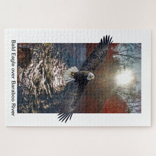 Puzzle Bald Eagle over de Baraboo Legpuzzel (Horizontaal)