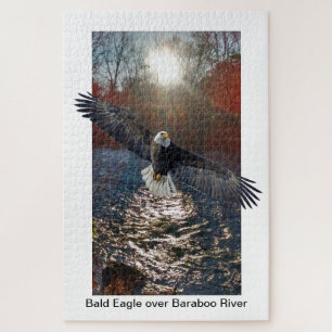 Puzzle Bald Eagle over de Baraboo Legpuzzel