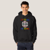 Puzzle Baseball Support Autisme Awareness Hoodie (Voorkant volledig)