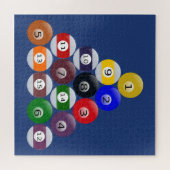 Puzzle Billiards Balls gekraakt Legpuzzel (Horizontaal)