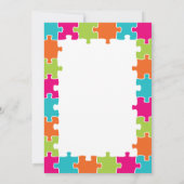 Puzzle Birthday Invitation | Puzzle Party Kaart (Achterkant)
