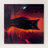 Puzzle Black Cat Legpuzzel (Horizontaal)