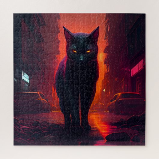 Puzzle Black Cat Legpuzzel (Verticaal)