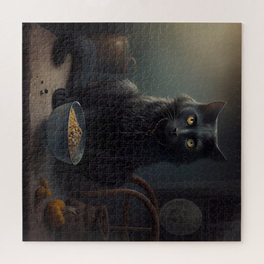 Puzzle Black Cat Legpuzzel (Horizontaal)