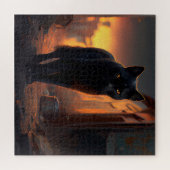 Puzzle Black Cat Legpuzzel (Horizontaal)