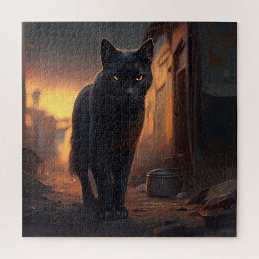 Puzzle Black Cat Legpuzzel (Verticaal)