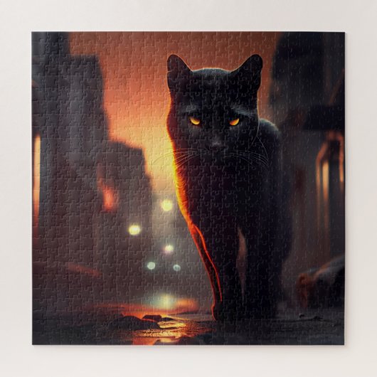 Puzzle Black Cat Legpuzzel (Verticaal)