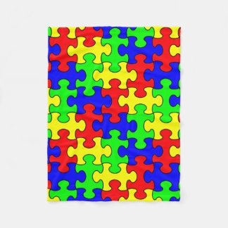 Puzzle Blanket Fleece Deken