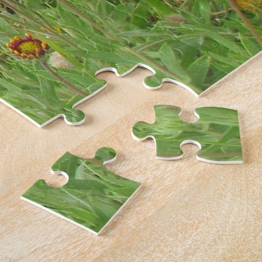 Puzzle - Blanket met bloemen Legpuzzel (Zijkant)