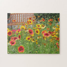 Puzzle - Blanket met bloemen Legpuzzel