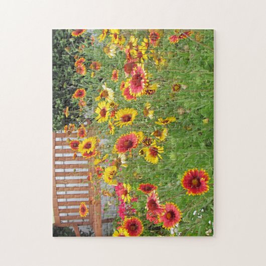 Puzzle - Blanket met bloemen Legpuzzel (Verticaal)