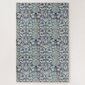 Puzzle - Blauw en wit ontwerp van het behangsel Legpuzzel (Verticaal)
