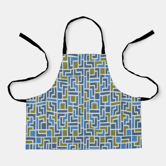 Puzzle Blokken Apron Schort (Voorkant)