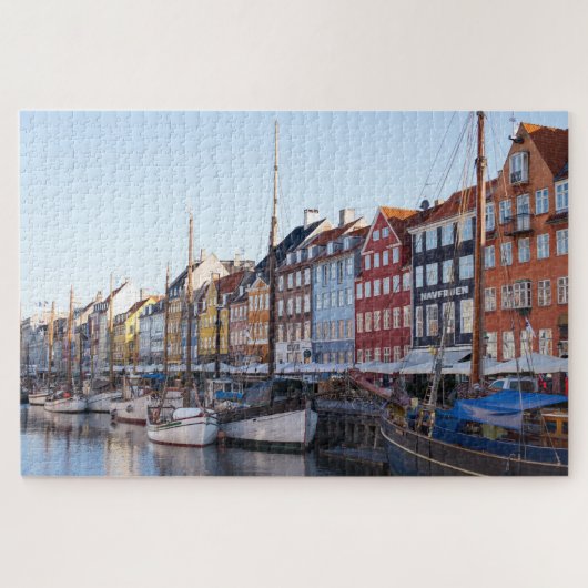 Puzzle - Boats on Canal Kopenhagen Denmark Legpuzzel (Horizontaal)