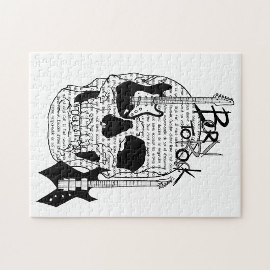 Puzzle "Born to Rock" Legpuzzel (Horizontaal)