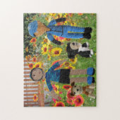 Puzzle - Boy Dolls in Field of Flowers Legpuzzel (Verticaal)