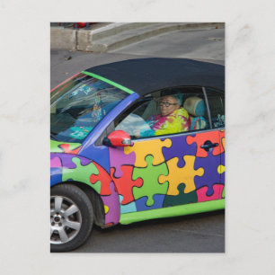 PUZZLE BUG CAR BRIEFKAART