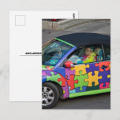 PUZZLE BUG CAR BRIEFKAART (Voorkant / Achterkant)