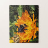 Puzzle - Bumble Bee op Calendula Legpuzzel (Verticaal)