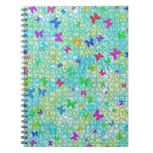 Puzzle Butterflies and Daisies-Colorful by STaylor Notitieboek
