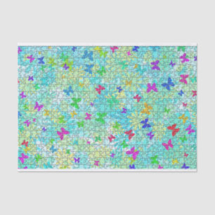 Puzzle Butterflies and Daisies-Colorful by STaylor Tissuepapier