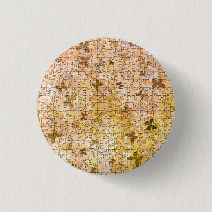 Puzzle Butterflies en Daisies-Browns van STaylor Ronde Button 3,2 Cm