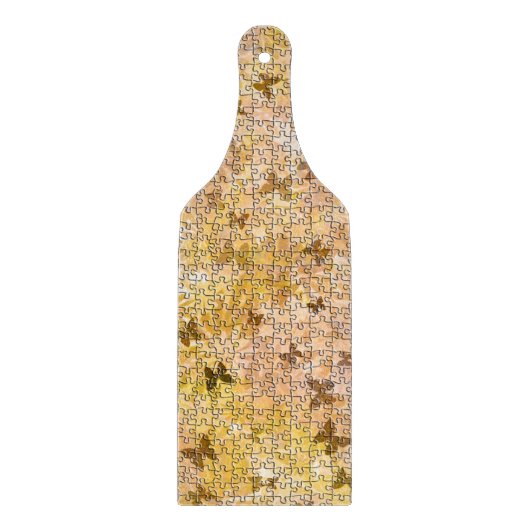 Puzzle Butterflies en Daisies-Browns van STaylor Snijplank (Voorkant)