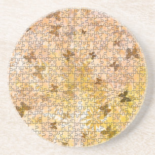 Puzzle Butterflies en Daisies-Browns van STaylor Zandsteen Onderzetter