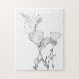 Puzzle - Butterfly on Flowers Legpuzzel