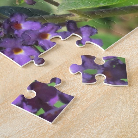 Puzzle - Butterfly op Paarse ventilator Legpuzzel (Zijkant)