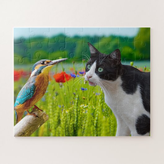 Puzzle Cat & Bird Legpuzzel (Horizontaal)