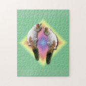 Puzzle - Cat en Rainbow Diamond Legpuzzel (Verticaal)