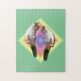 Puzzle - Cat en Rainbow Diamond Legpuzzel