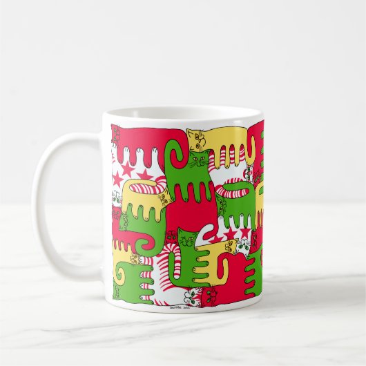 Puzzle Cats "Winter Daze" Koffiemok (Links)