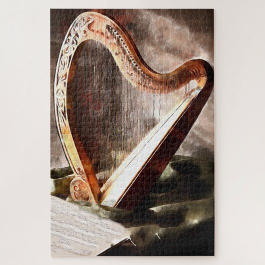 puzzle - celtic harp legpuzzel (Verticaal)