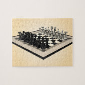 Puzzle: Chessboard and Chess Pieces Legpuzzel (Horizontaal)