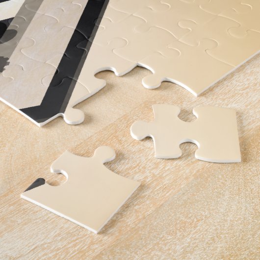 Puzzle: Chessboard and Chess Pieces Legpuzzel (Zijkant)