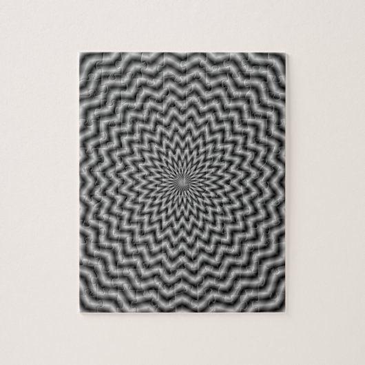 Puzzle Circular Wave in Monochrome Legpuzzel (Verticaal)