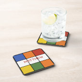 Puzzle Cube Game uit 1980, speciaal gepersonalisee Bier Onderzetter (Rechterzijde)