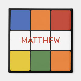 Puzzle Cube Game uit 1980, speciaal gepersonalisee Magneet