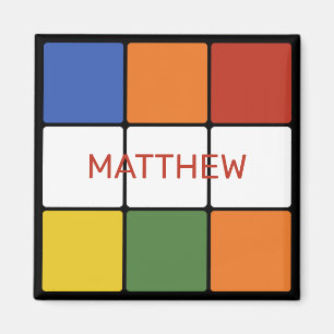 Puzzle Cube Game uit 1980, speciaal gepersonalisee Magneet