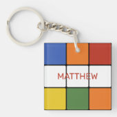 Puzzle Cube Game uit 1980, speciaal gepersonalisee Sleutelhanger (Voorkant)