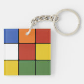 Puzzle Cube Game uit 1980, speciaal gepersonalisee Sleutelhanger (Achterkant)