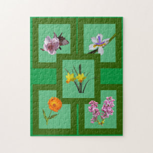 Puzzle - Cut Flowers in Lijsten Legpuzzel